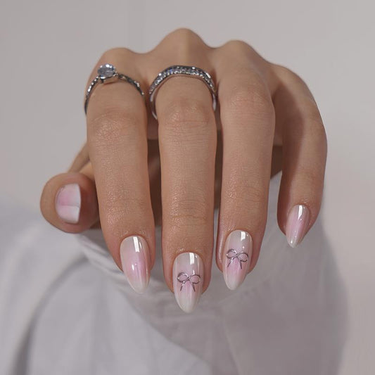 Pinkbabi Almond Nails - Press-On Nail Rings