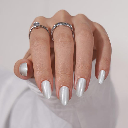 A Hidden Gem Oval Nails - Press-On Nail Rings