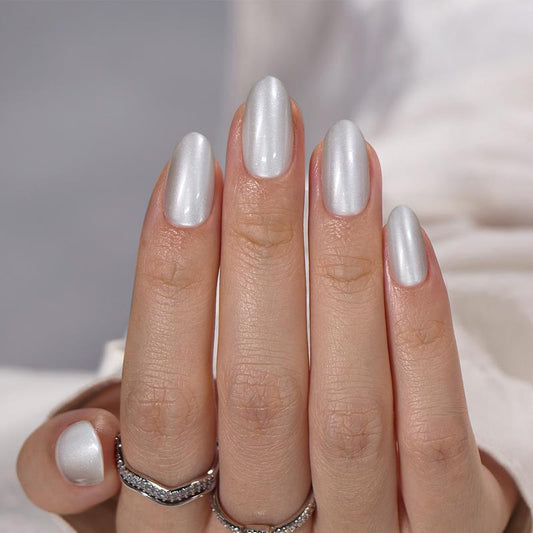 A Hidden Gem Oval Nails - Press-On Nail Rings